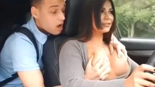 Stepmom Esperanza Gomez Fucks Her Stepson in The Car